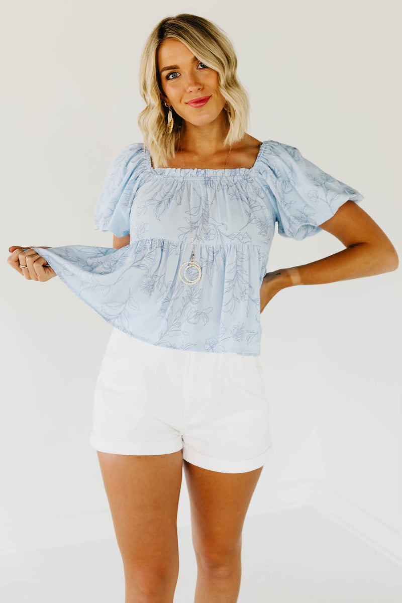 The Mandy Floral Tie Back Blouse