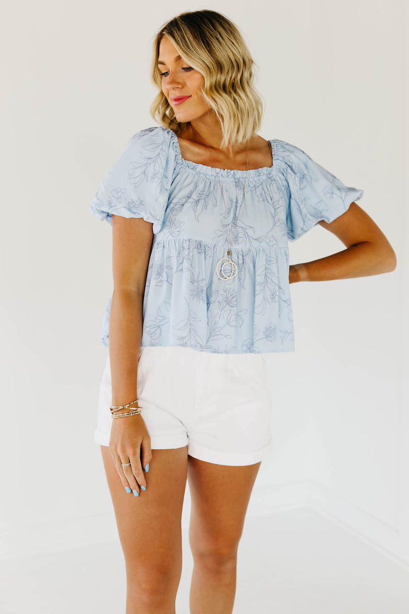 The Mandy Floral Tie Back Blouse