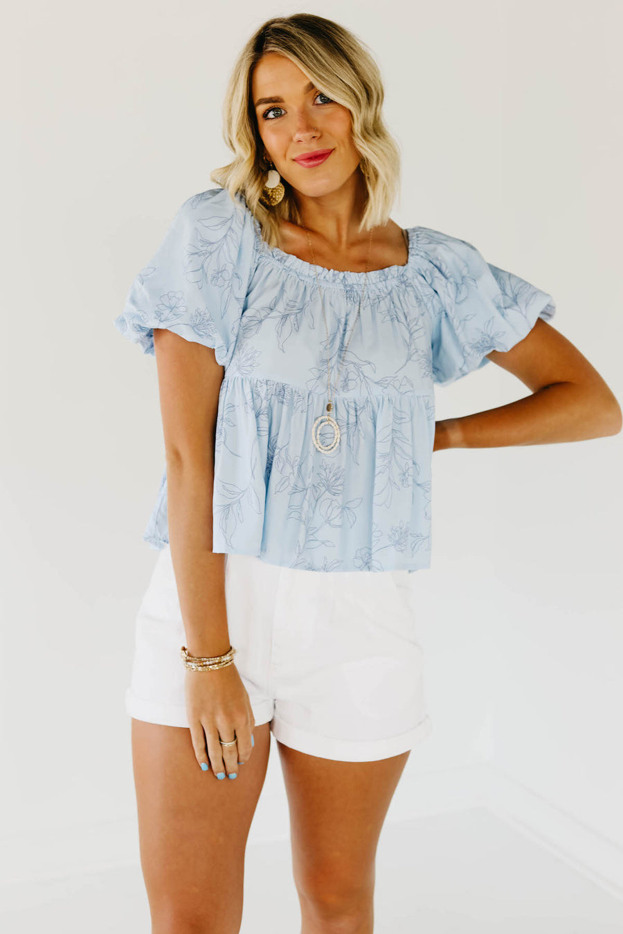 The Mandy Floral Tie Back Blouse