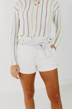The Lucida Paperbag Shorts - Light Denim