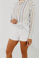 The Lucida Paperbag Shorts - Light Denim