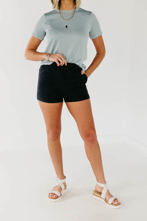 The Flora Tie Waist Tencel Shorts