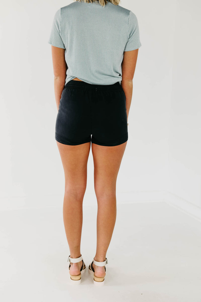 The Flora Tie Waist Tencel Shorts