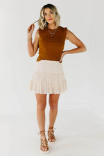 The Avalynn Embroidered Mini Skirt
