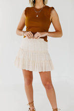 The Avalynn Embroidered Mini Skirt
