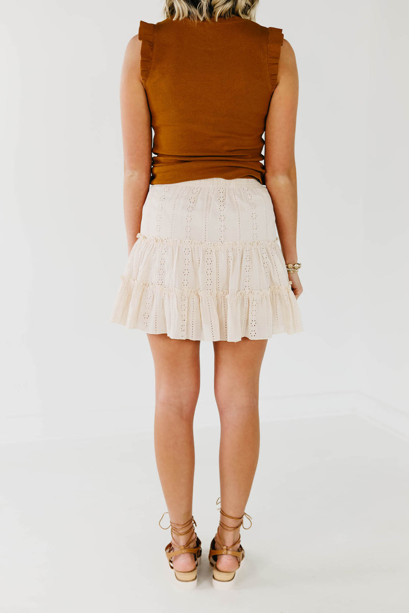 The Avalynn Embroidered Mini Skirt