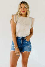 The Ashton Ruffle Sleeve Knit Top - FINAL SALE