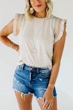 The Ashton Ruffle Sleeve Knit Top - FINAL SALE