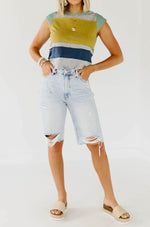 Vervet Denim | The Tammie 11" High Rise Bermuda Shorts - FINAL SALE
