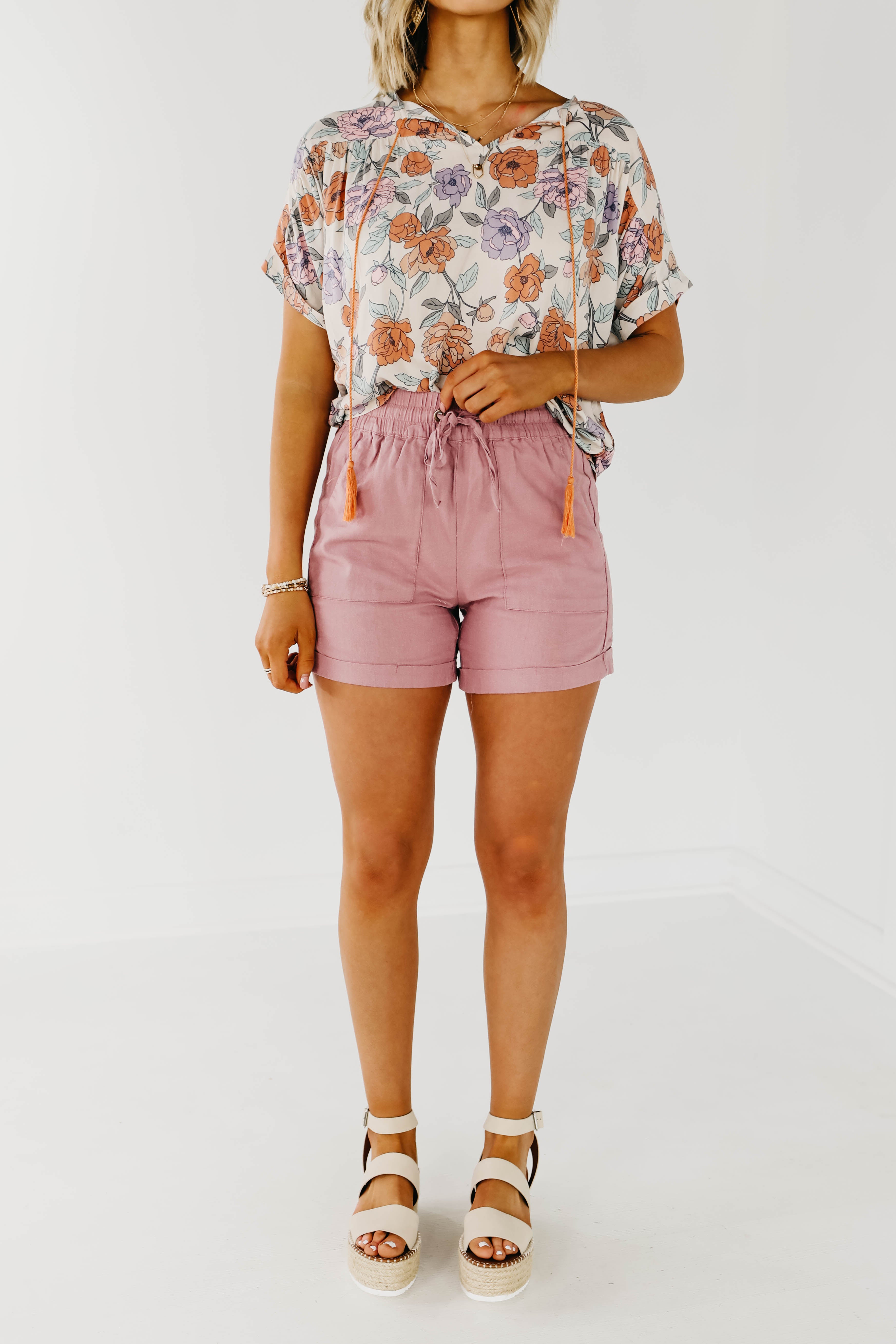 The Misty Tie Front Shorts