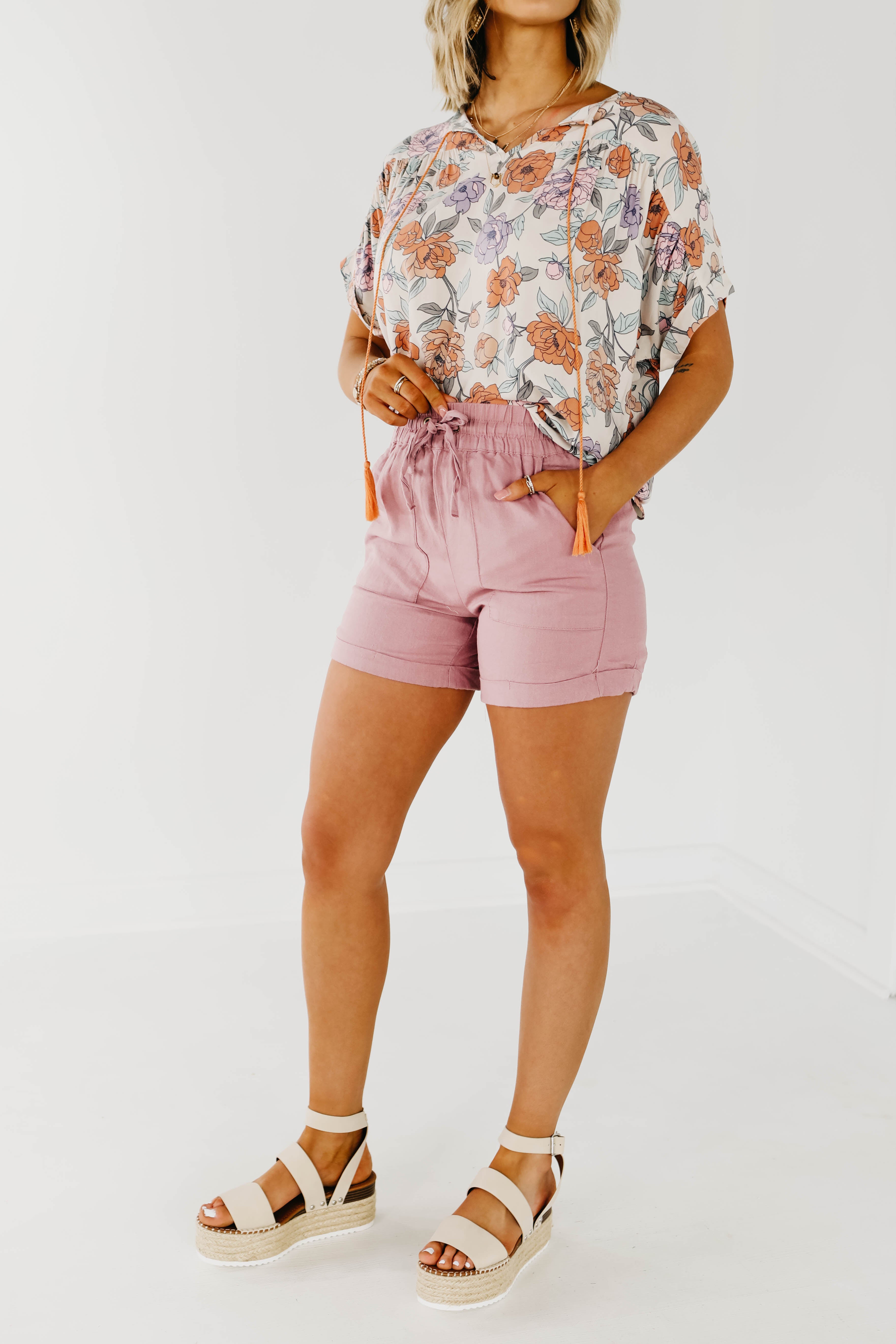 The Misty Tie Front Shorts