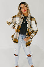 The Lia Plaid Shacket - Camel Multi