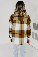 The Lia Plaid Shacket - Camel Multi