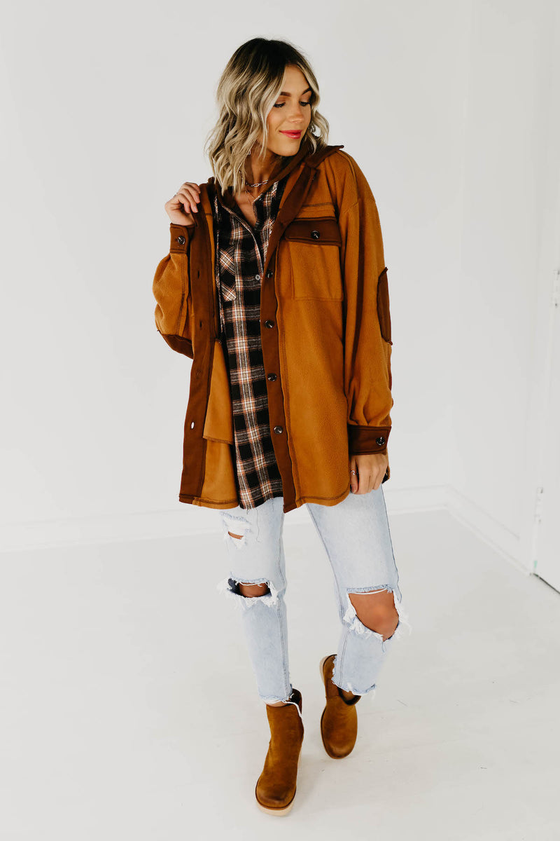 The Connor Oversized Shacket - Camel