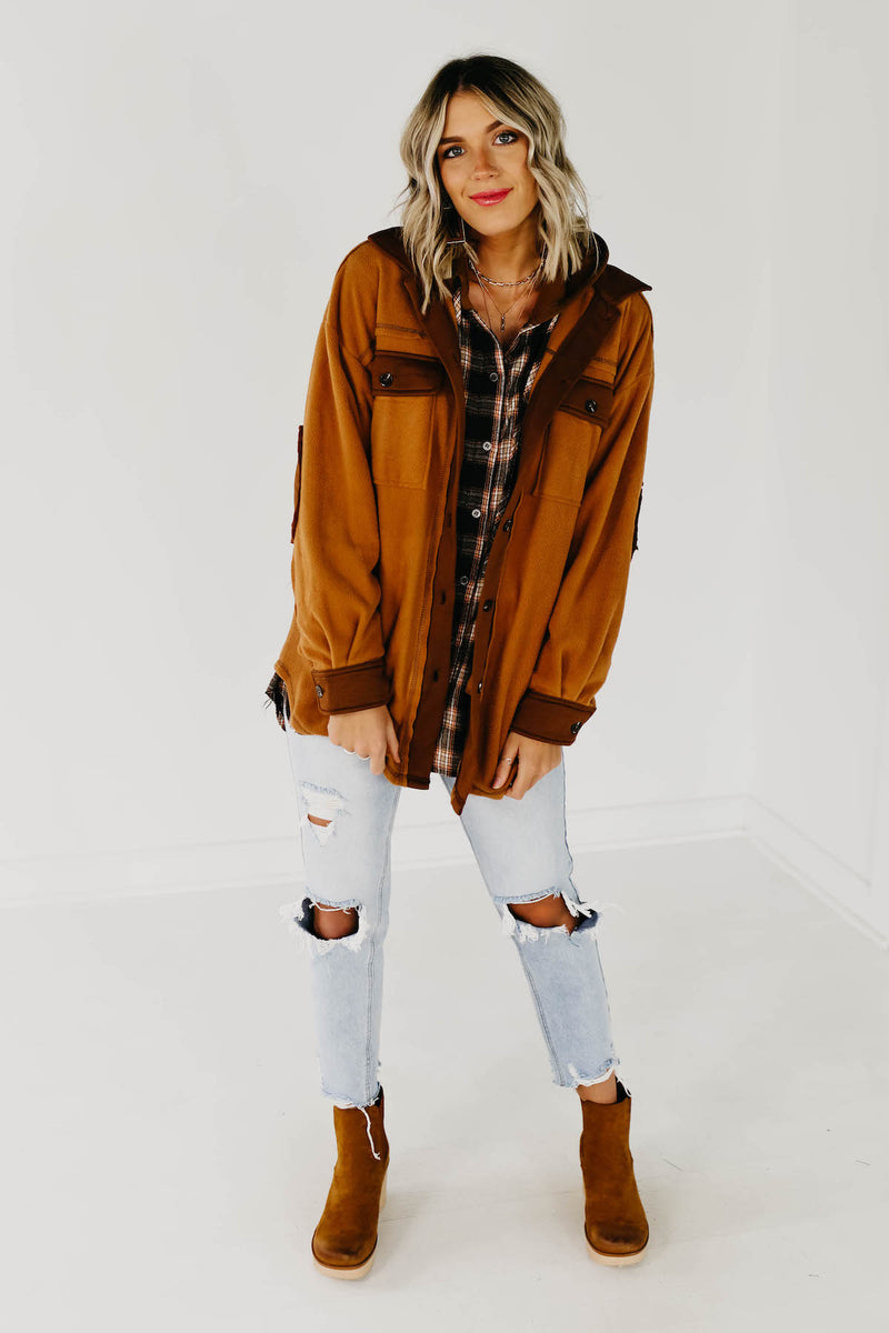 The Connor Oversized Shacket - Camel