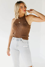 The Jase Cable Knit Halter Tank Top