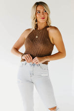 The Jase Cable Knit Halter Tank Top