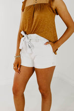 The Lucida Paperbag Shorts - Light Denim