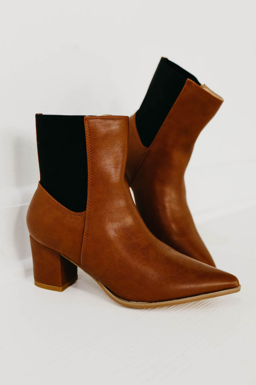 The Farrah Chelsea Bootie - Cognac