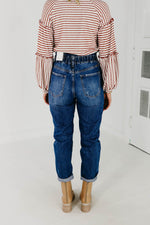 Kan Can High Rise Cuffed Paper Bag Jeans - KC5214M