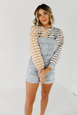 The Skyla Cuffed Overall Shorts