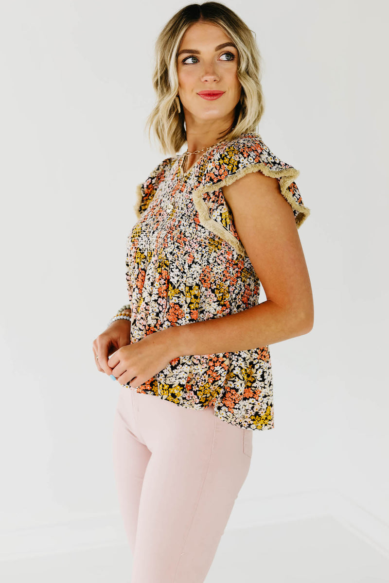 The Anniston Floral Smocked Top