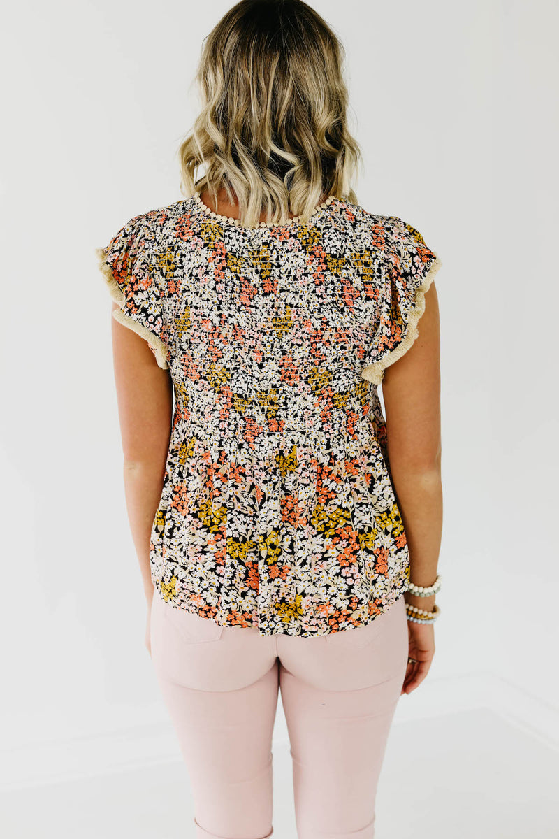 The Anniston Floral Smocked Top