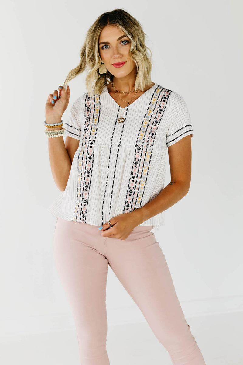The Carmella Embroidered Top