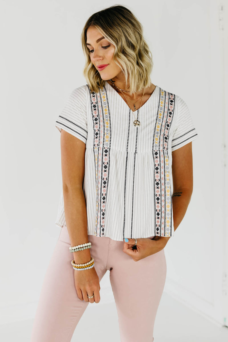 The Carmella Embroidered Top