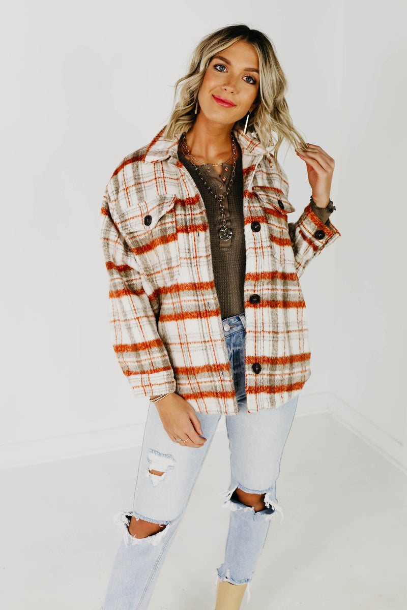The Kayson Plaid Shacket - Brown Multi
