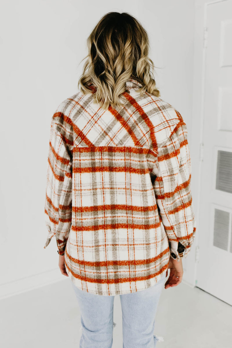 The Kayson Plaid Shacket - Brown Multi