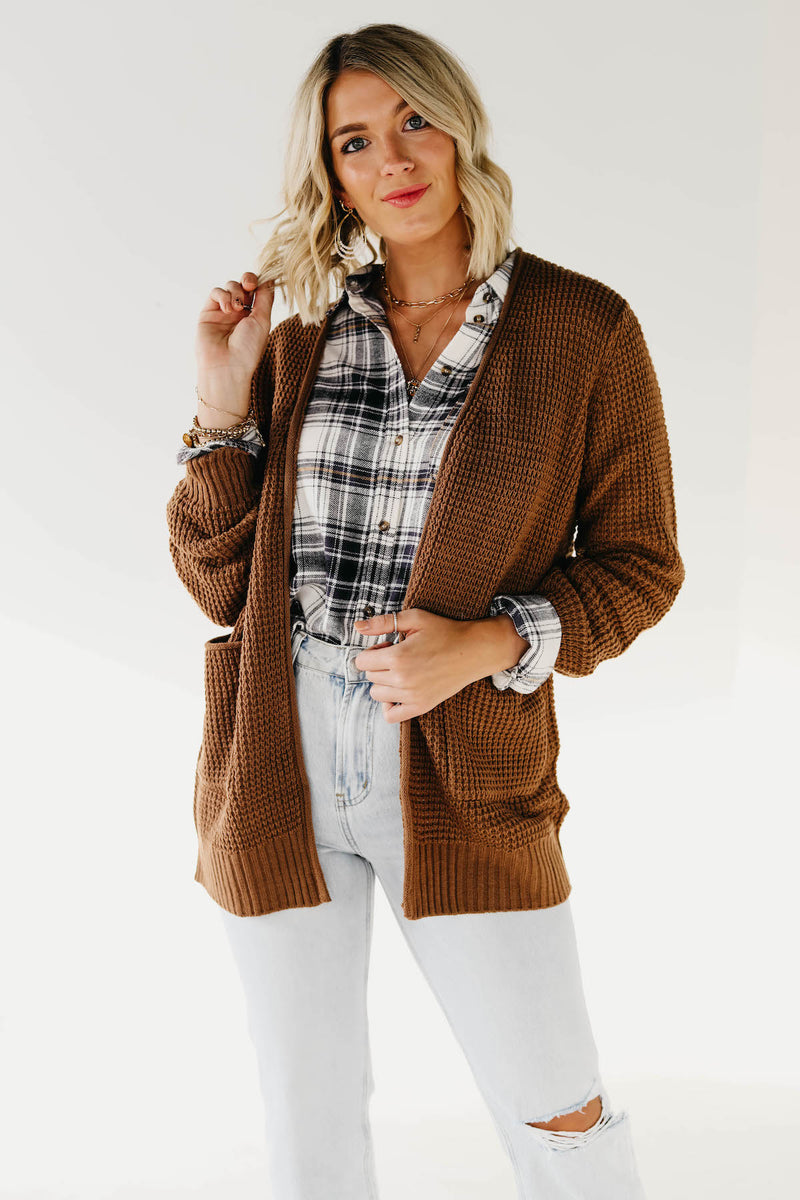 The Junie Waffle Cardigan
