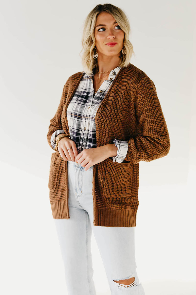 The Junie Waffle Cardigan