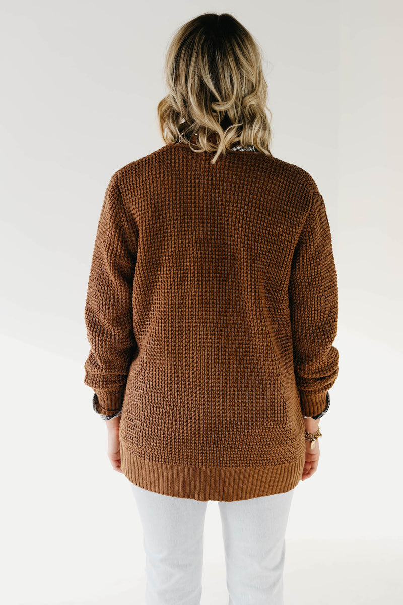 The Junie Waffle Cardigan