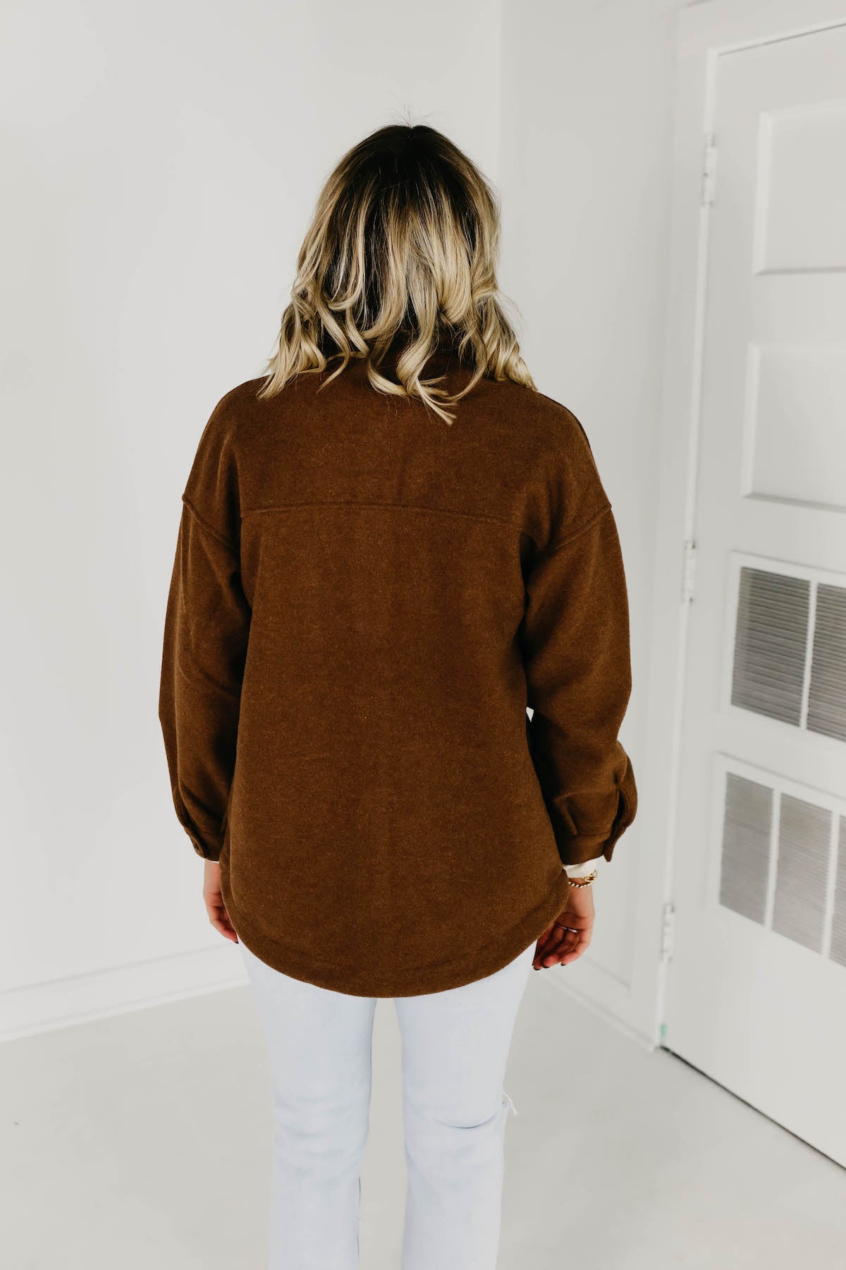 The Laylan Button Down Shacket - Caramel