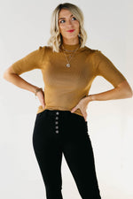 The Tyler Mock Neck Ribbed Top