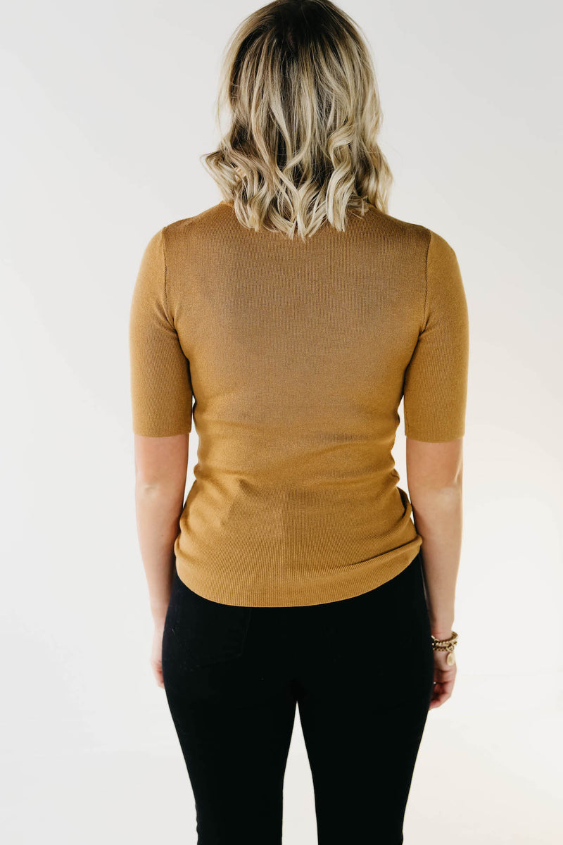 The Tyler Mock Neck Ribbed Top