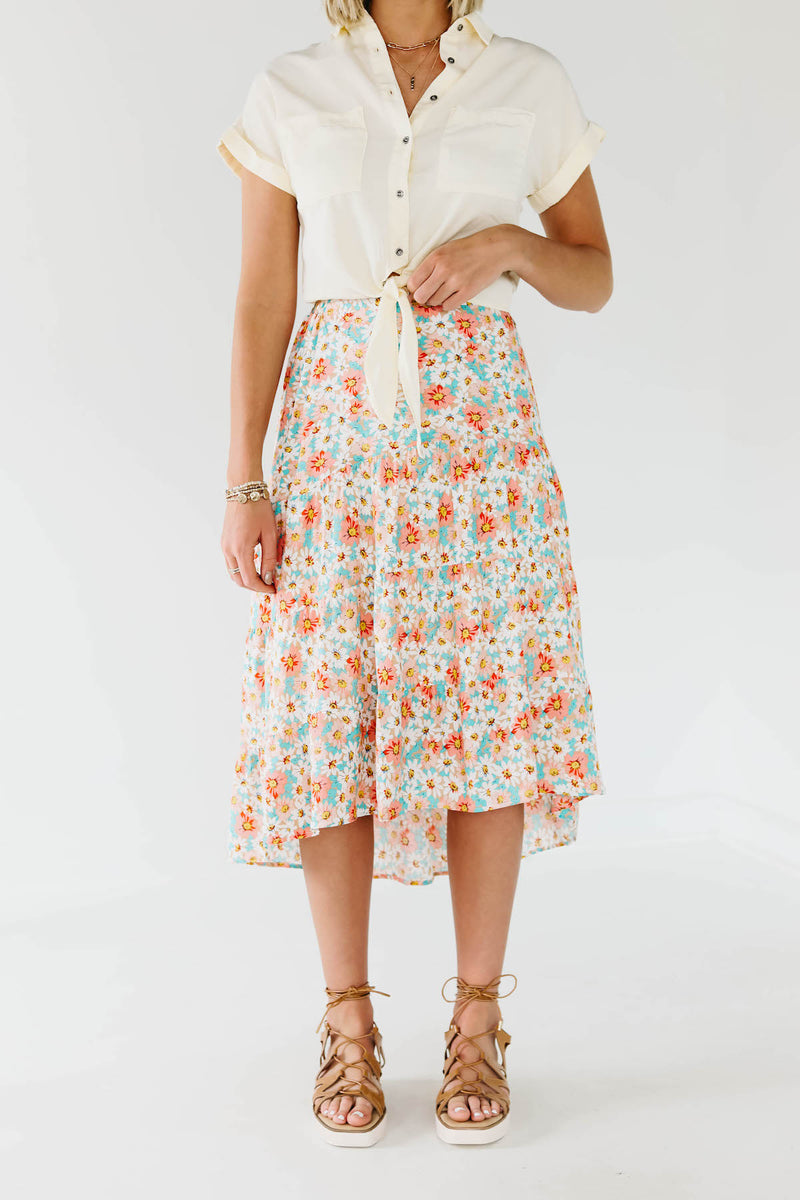 The Gannon Floral Midi Skirt