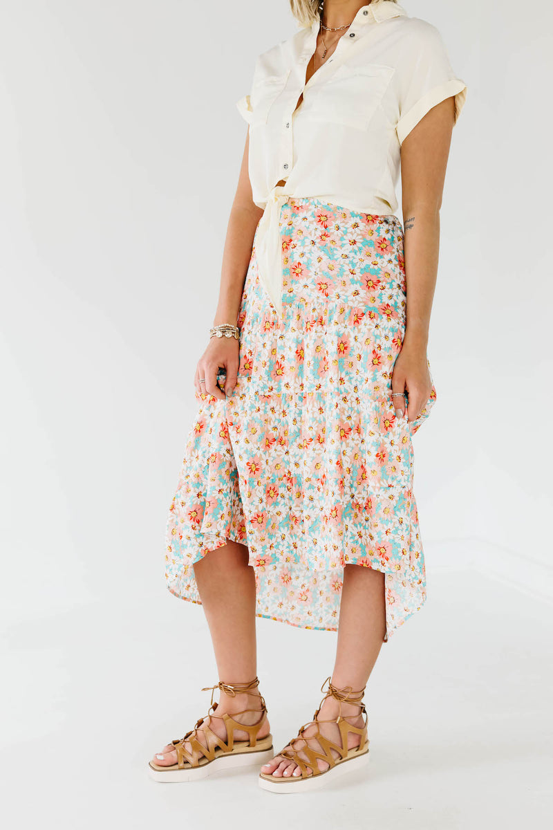 The Gannon Floral Midi Skirt