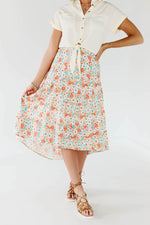 The Gannon Floral Midi Skirt