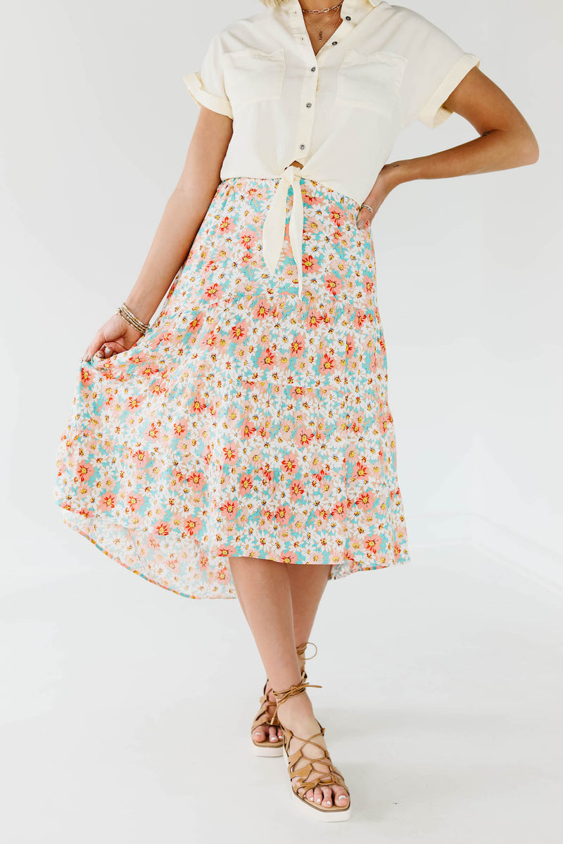 The Gannon Floral Midi Skirt
