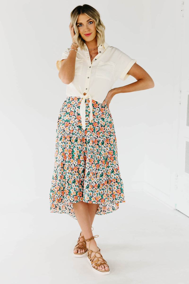 The Gannon Floral Midi Skirt