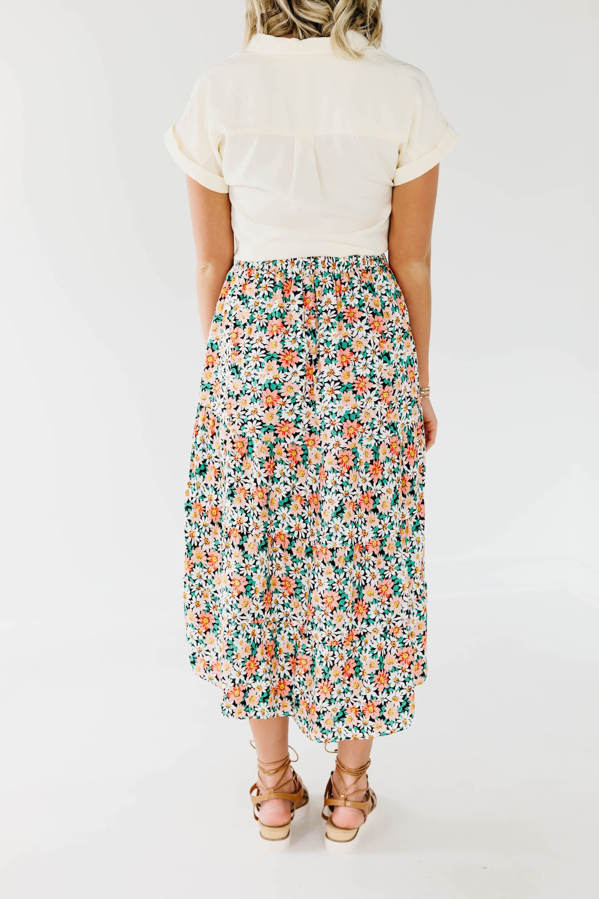 The Gannon Floral Midi Skirt