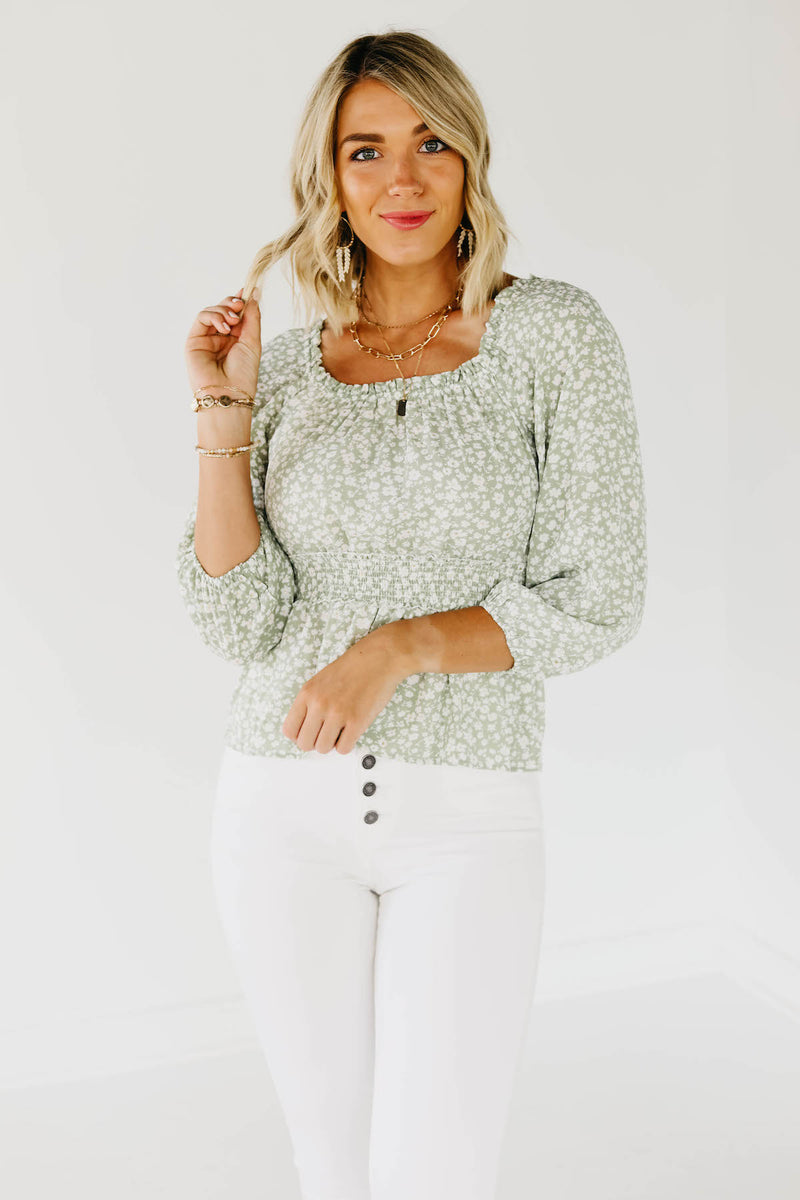 The Anna Ruffle Neck Top