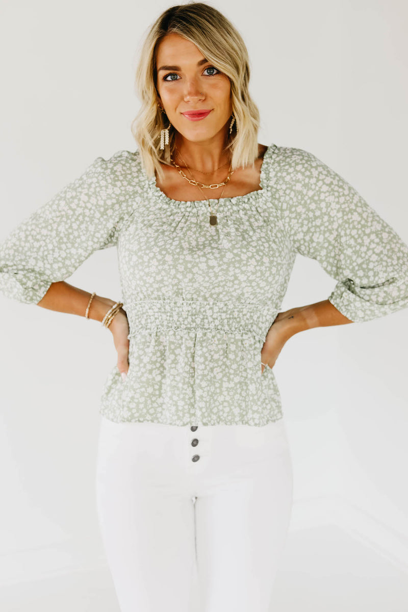 The Anna Ruffle Neck Top
