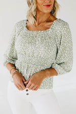 The Anna Ruffle Neck Top
