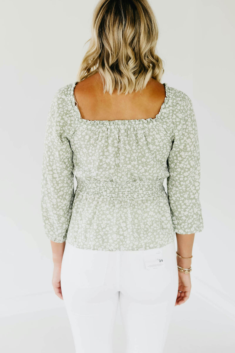 The Anna Ruffle Neck Top