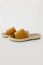 The Melanie Espadrille Slide Sandal - Camel