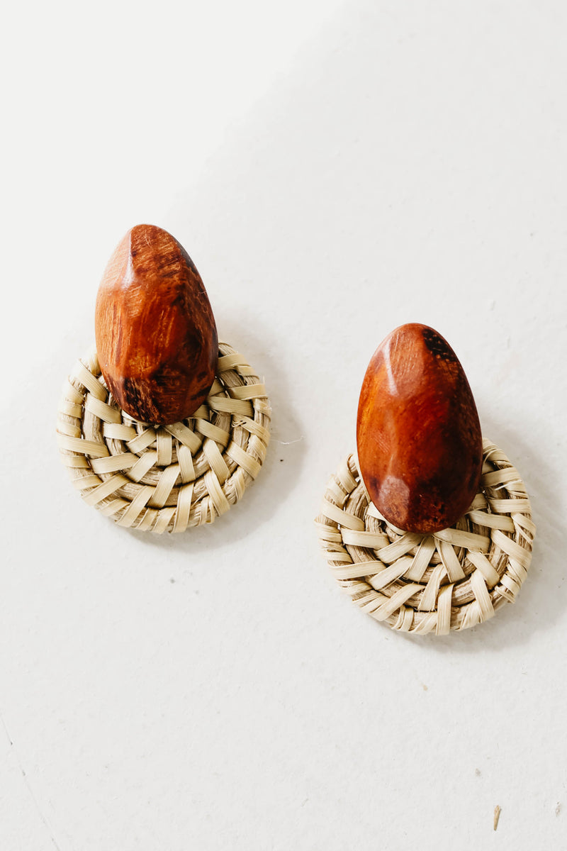 The Lena Rattan Earring