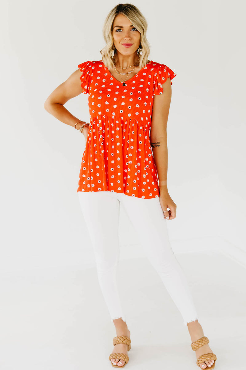 The Story Floral Peplum Top